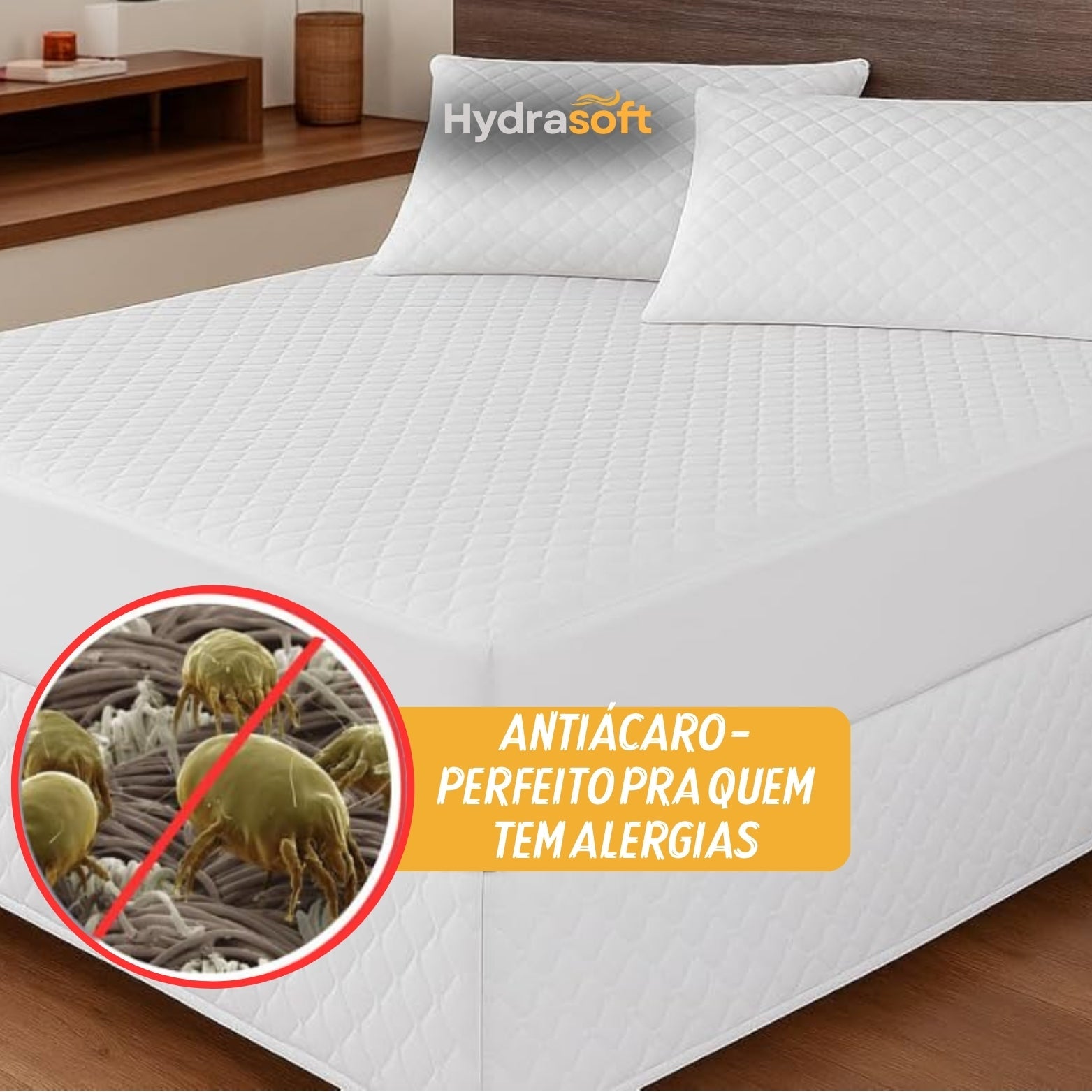 Hydra Soft™ Jogo de Cama Impermeável Premium – Capa + 2 Fronhas